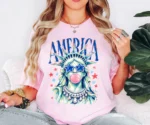 America Statue of Liberty Bubble Gum Shirt