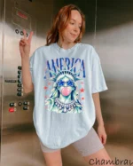 America Statue of Liberty Bubble Gum Shirt