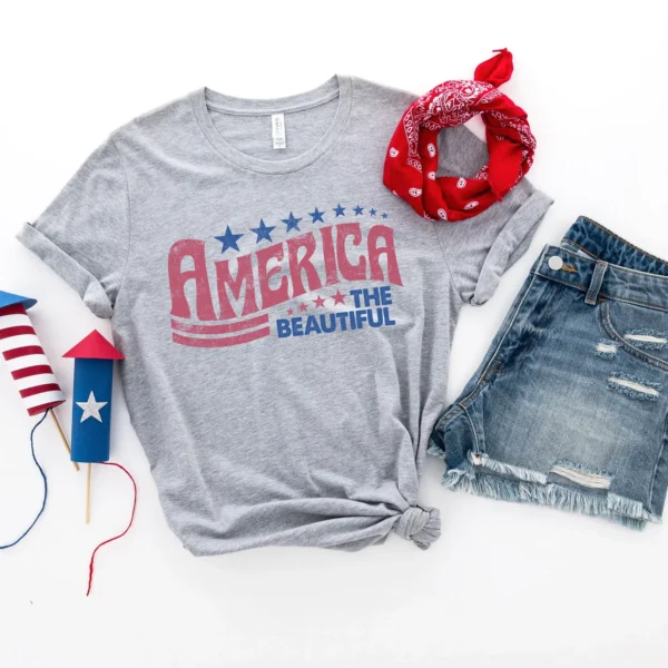 America The Beautiful Patriotic 4th of July Shirt