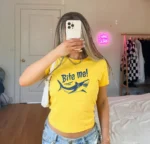 Bite me! Shark Graphic Y2K Summer Aesthetic Baby Tee