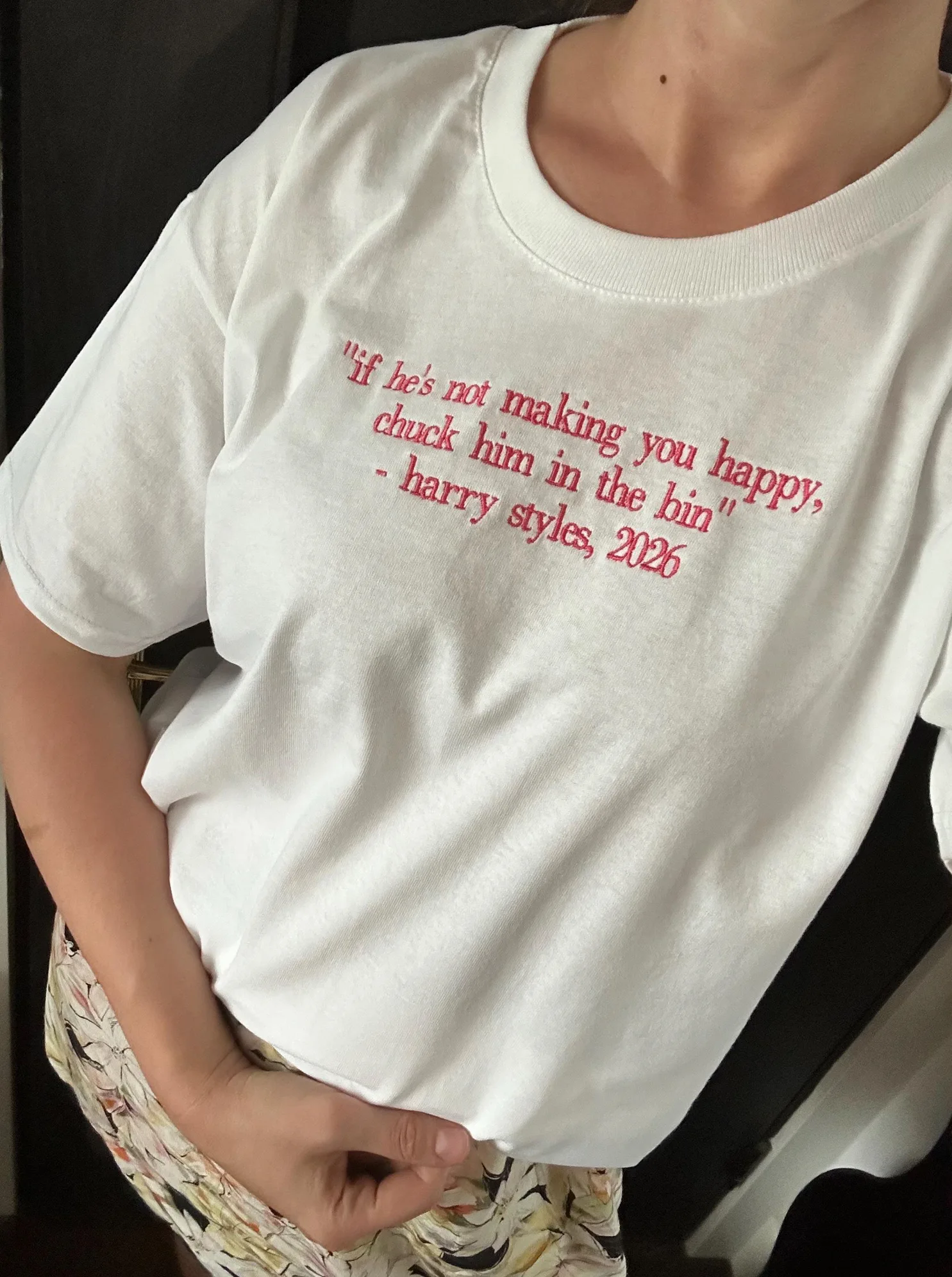 Chuck Him in the Bin — Relationship Advice Graphic Shirt Chuck Him in the Bin — Relationship Advice Graphic Shirt