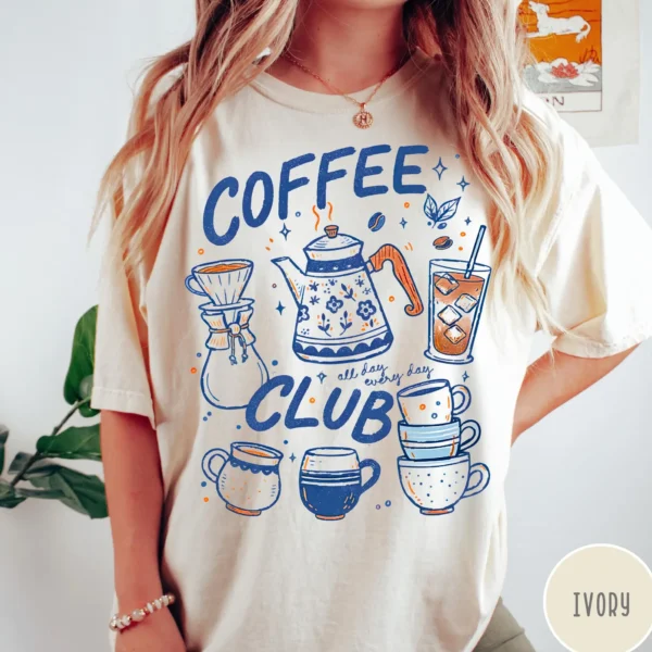 Coffee Club All Day Every Day Vintage Shirt