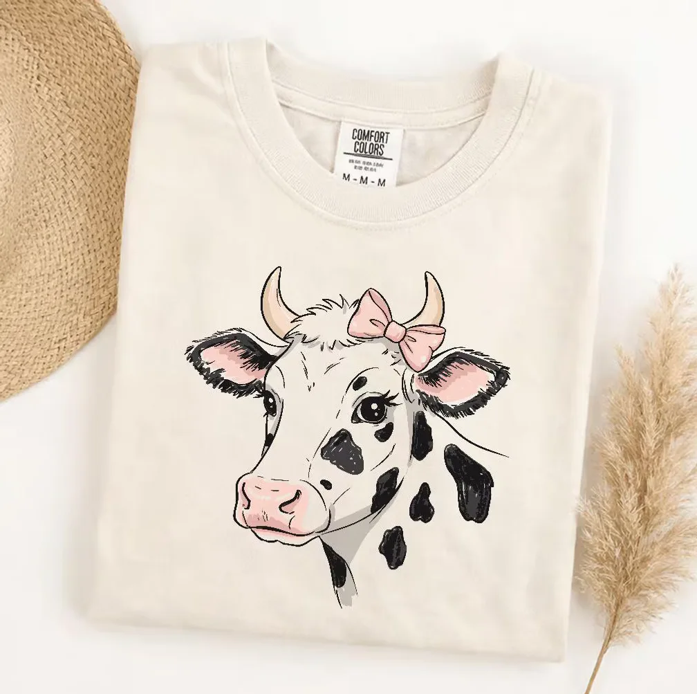 Coquette Cow Soft Girl Aesthetic Country Shirt Coquette Cow Soft Girl Aesthetic Country Shirt