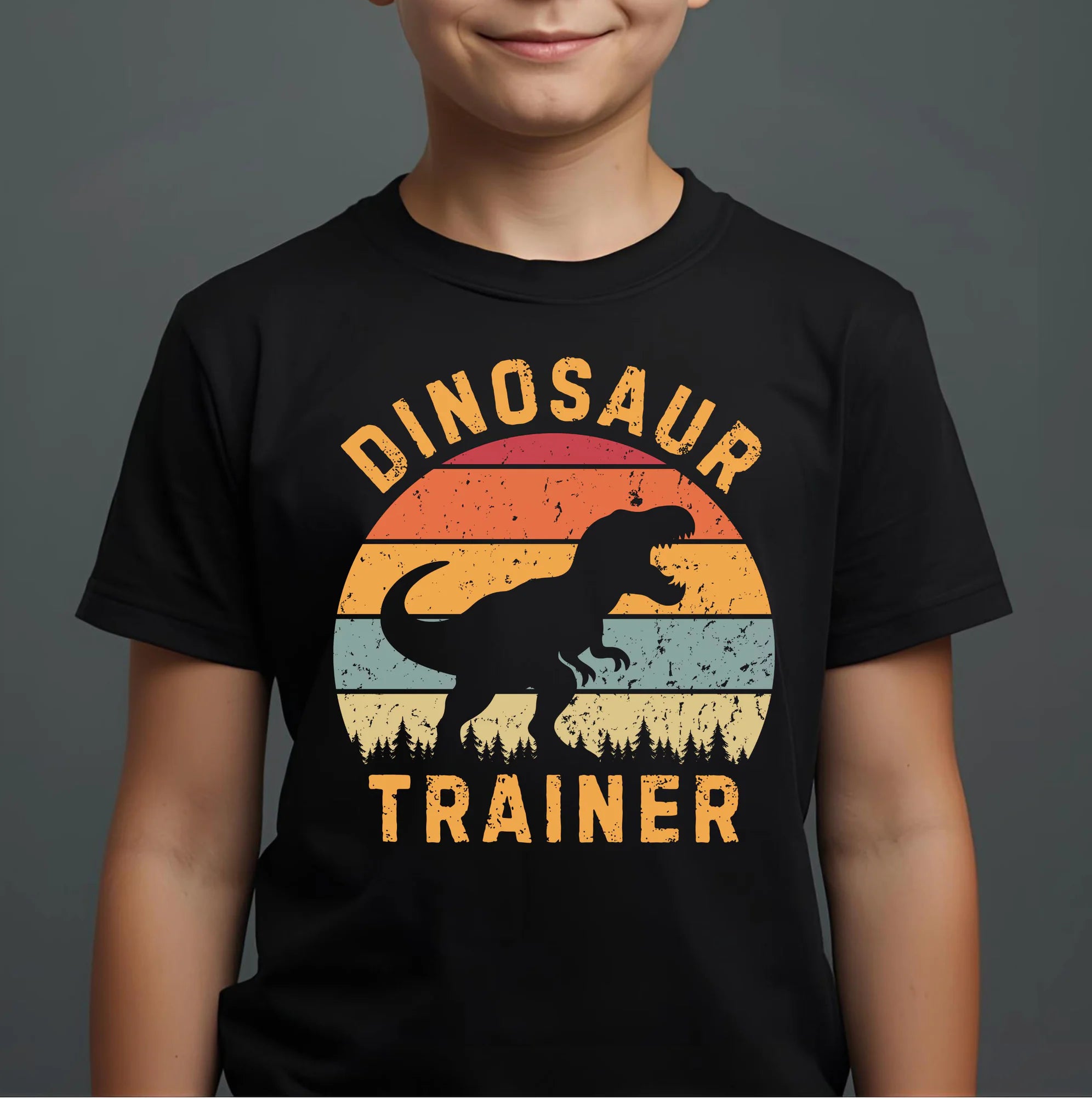 dinosaur-trainer-retro-sunset-unisex-tee-1.jpg Dinosaur Trainer Retro Sunset Unisex Shirt