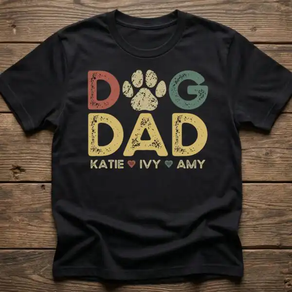 Dog Dad Shirt | Personalized With Custom Dog Names
