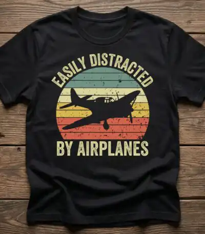 Easily Distracted By Airplanes Shirt