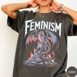 Feminism Dragon Vintage Grunge Shirt