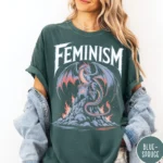 Feminism Dragon Vintage Grunge Shirt