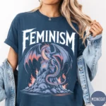 Feminism Dragon Vintage Grunge Shirt