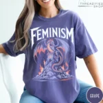 Feminism Dragon Vintage Grunge Shirt