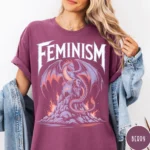 Feminism Dragon Vintage Grunge Shirt