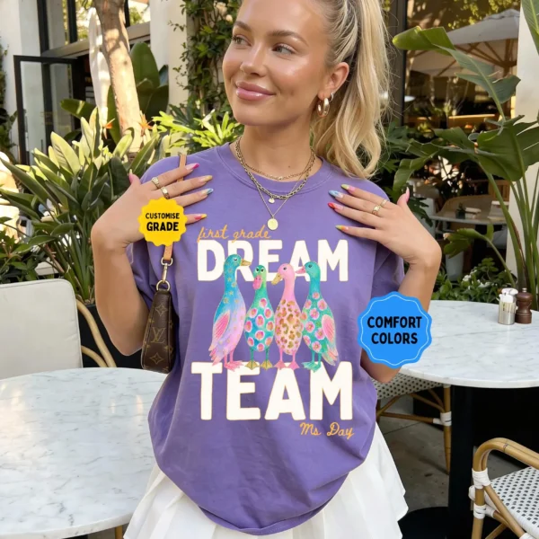 First Grade Dream Team Matching Teacher Shirt