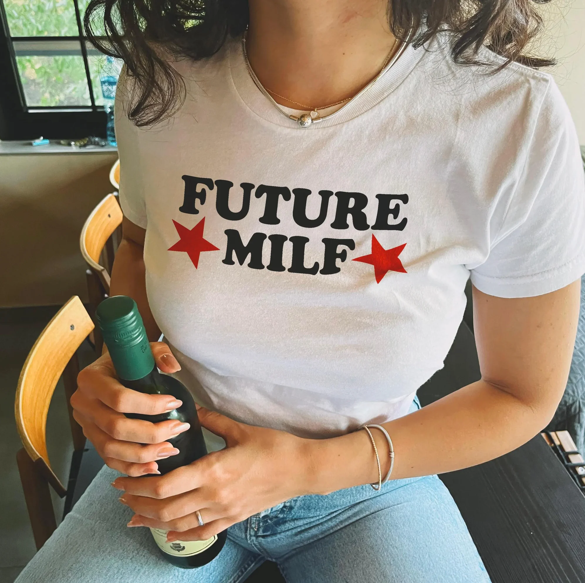 Future Milf Funny Y2K Cropped Flowy Graphic Baby Tee Future Milf Funny Y2K Cropped Flowy Graphic Baby Tee