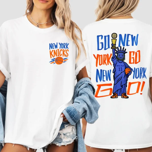 Go New York Go Knicks Classic Basketball Print Shirt