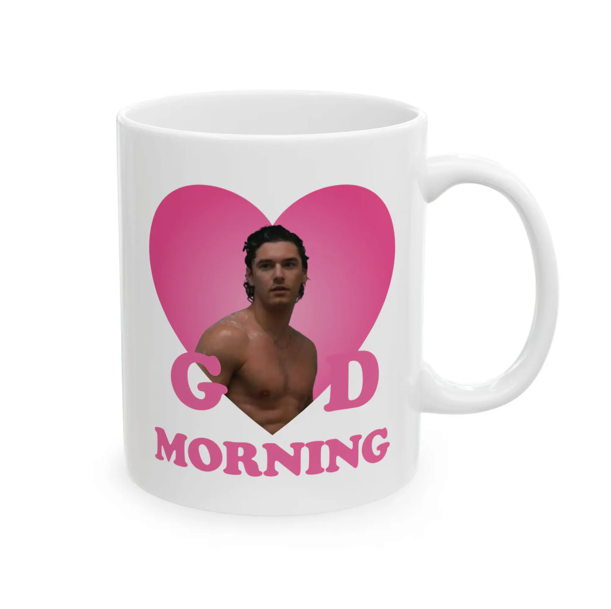 Good Morning Pink Heart Design Ceramic Mug Good Morning Pink Heart Design Ceramic Mug