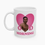 Good Morning Pink Heart Design Ceramic Mug