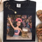Hot Mess Barbie Patriotic Drunk 4th of July Beer Shirt