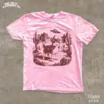 Vintage Western Husky UFO Desert Cowboy Graphic Shirt