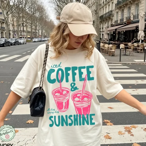 Iced Coffee & Sunshine All Day Every Day Comfort Shirt