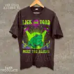 Lick The Toad Retro Psychedelic Frog Rave Graphic Shirt