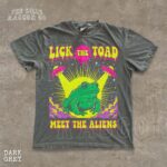 Lick The Toad Retro Psychedelic Frog Rave Graphic Shirt