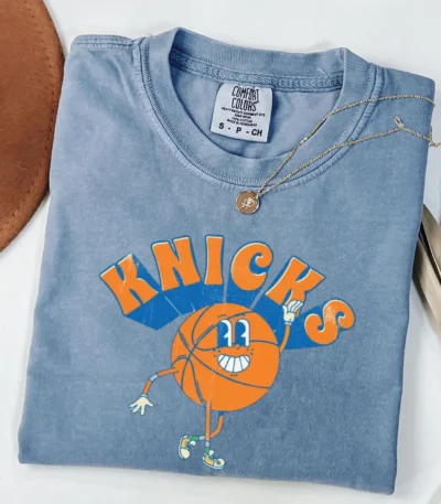 Knicks Retro Cartoon Vintage Basketball Fan Shirt