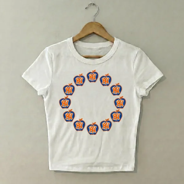 Knicks Vintage Crop Top: Women's Micro Rib Baby Tee