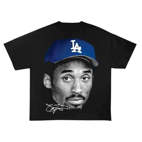 Kobe Bryant Big Face Dodgers 100% Cotton Heavyweight Shirt