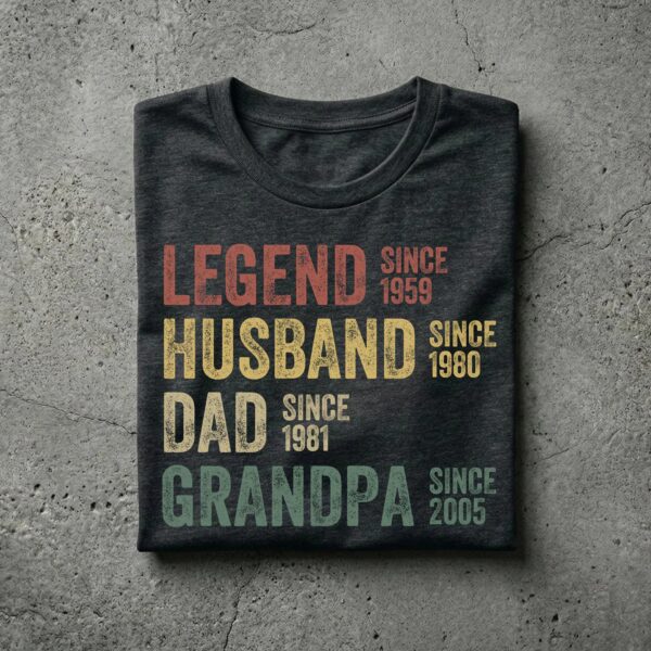 Legend Since Personalized Dad Grandpa Shirt