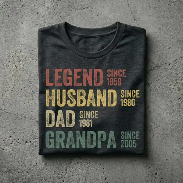 Legend Since Personalized Dad Grandpa Shirt