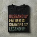 Legend Since Personalized Dad Grandpa Shirt