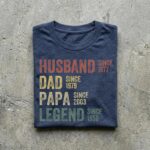 Legend Since Personalized Dad Grandpa Shirt