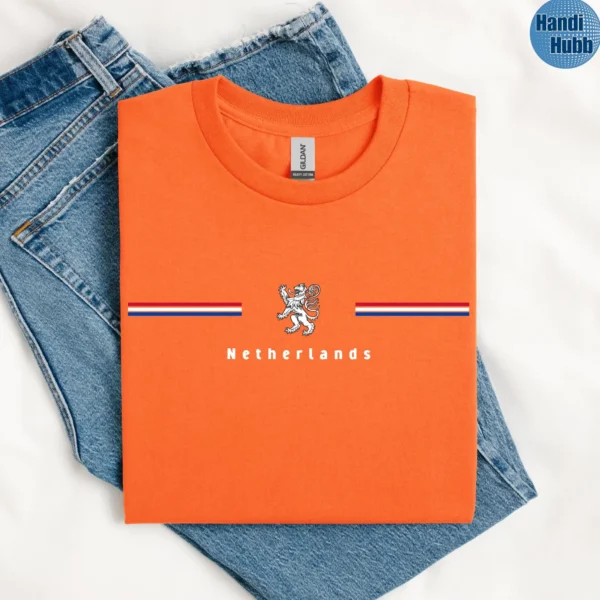 Netherlands Shirt – Iconic Dutch Lion & Flag Stripes Design