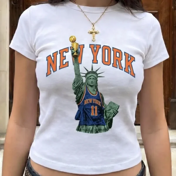NEW YORK Knicks #11 Vintage Statue Liberty Baby Tee
