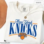 New York KNICKS Retro Vintage Graphic Basketball Shirt