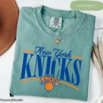 New York KNICKS Retro Vintage Graphic Basketball Shirt