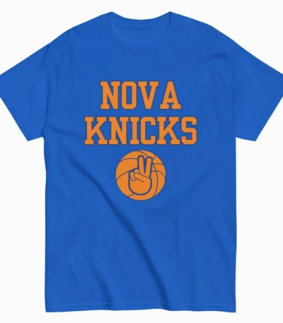 Nova Knicks Retro Peace Sign Basketball Graphic Shirt