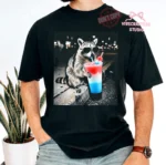 Patriotic Raccoon 4th of July Slushie Drinking Shirt