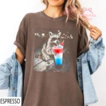 Patriotic Raccoon 4th of July Slushie Drinking Shirt