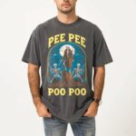 PEE PEE POO POO Skeleton Vintage Goth Graphic Shirt