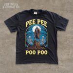 PEE PEE POO POO Skeleton Vintage Goth Graphic Shirt