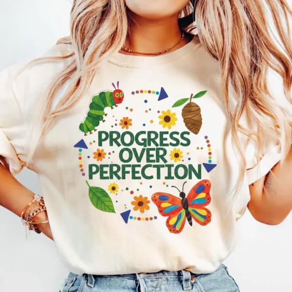 Progress Over Perfection Shirt for Educators