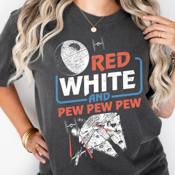 Red White and Pew Pew Pew Shirt