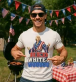 Red White & Wooooo 4th of July Shirt