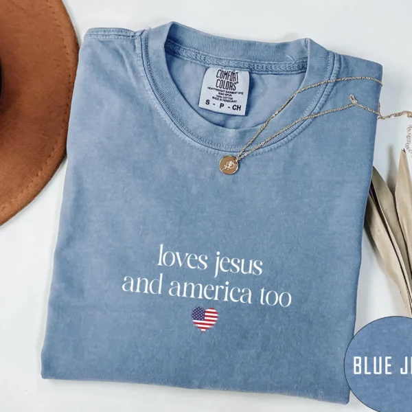 She Loves Jesus and America Too Christian Shirt