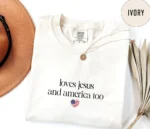 She Loves Jesus and America Too Christian Shirt
