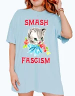 Smash Fascism Kitten Vintage Activist Statement Shirt
