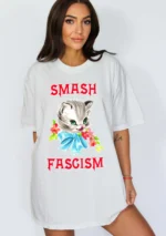 Smash Fascism Kitten Vintage Activist Statement Shirt