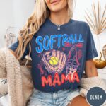 Softball Mama Gameday Doodle Comfort Colors Shirt