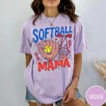 Softball Mama Gameday Doodle Comfort Colors Shirt